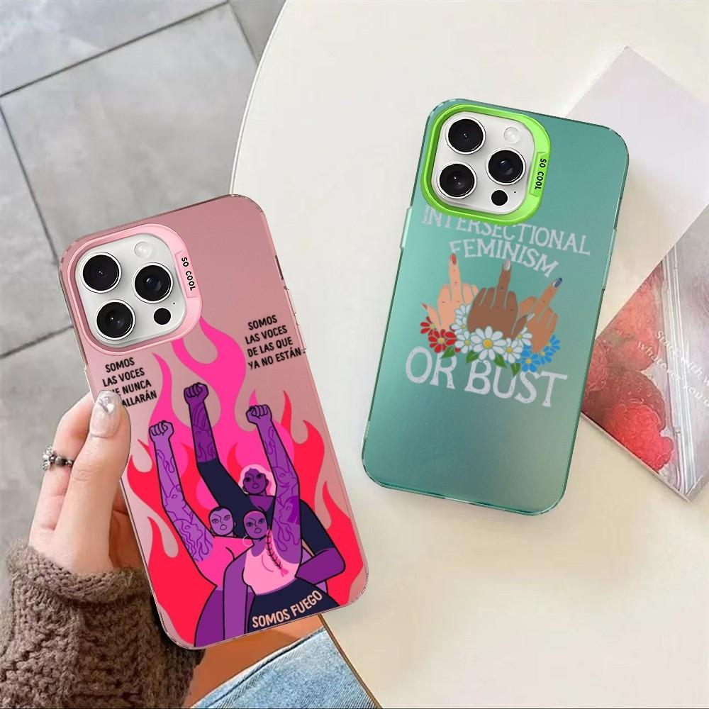 Feminist Feminism Aesthetics Girl Power Phone Case For iPhone16 15 14 13 12 11 Pro Max X XR 8 7 Plus Matte Shockproof Back Cover
