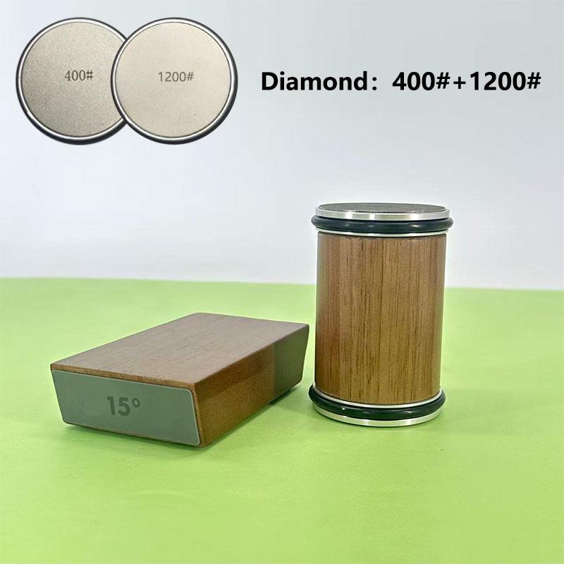 Rolling Knife Sharpener Magnetic Knife Holder Diamond Sharpening Stone Kit with 15 and 20 Degrees Angle Roller Kitchen Accessory