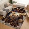 Luxuriöser tropischer Tiger-Dschungel-Print Teppich Exotische Wildtier-Tier-Matte Dekoration für Wohnzimmer Bodendekoration Teppich