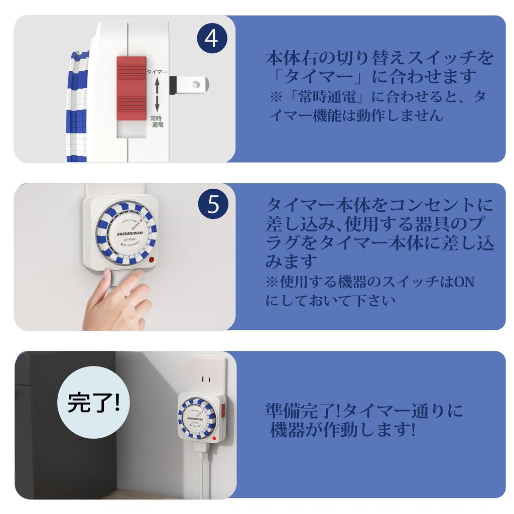 Programmable Timer, 24-hour Programmable In 15-minute Increments, Direct Plug-in Type, White, Repeat Function, Switch-operated Power Onoff, Automatic