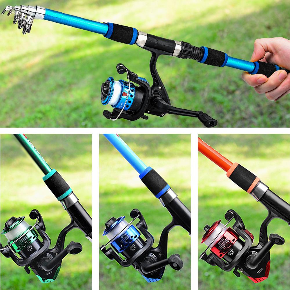 1.8M Spinning Fishing Rod and Reel Combo Telescopic Fishing Pole and Fishing Gear Set