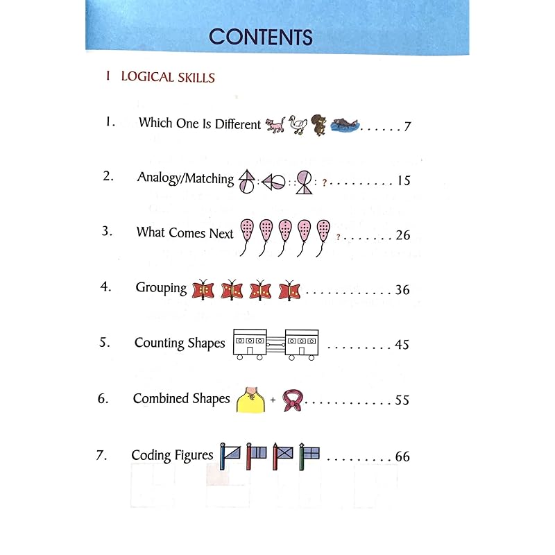 Reasoning Skills1. Wellgraded worksheets with colourful illustrations and workedout examples