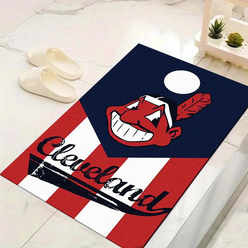Cleveland Guardians Teppich für Wohnzimmer Schlafzimmer Zuhause Sofadekoration, Kinder Spiel rutschfeste Bodenmatte