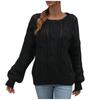 Women's And Winter Round Neck Long Sleeve Knit Sweater Pullover Sweater