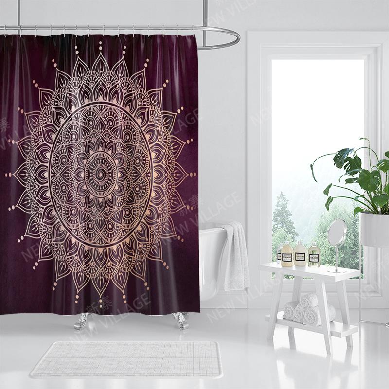 Mandala Corturi de duș din material impermeabil Accesorii pentru perdea de baie Perdea de baie 180x200cm 240*200cm decorațiune boho vintage