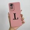 For Xiaomi Redmi Note 11 11S 4G 5G Case Cute Initial Letters Soft Liquid Silicone Shell For Redmi Note11 11 S 11 Pro Funda Capa