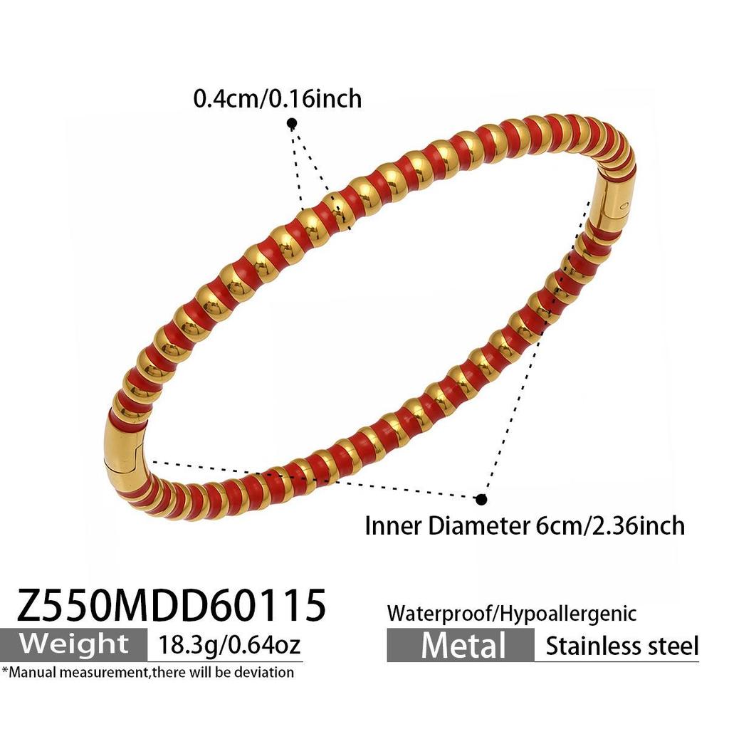 European & American Fashion Seashell Pearl Zircon Gold Bead Bracelet - Stainless Steel Light Luxury Women's Hand Jewelry