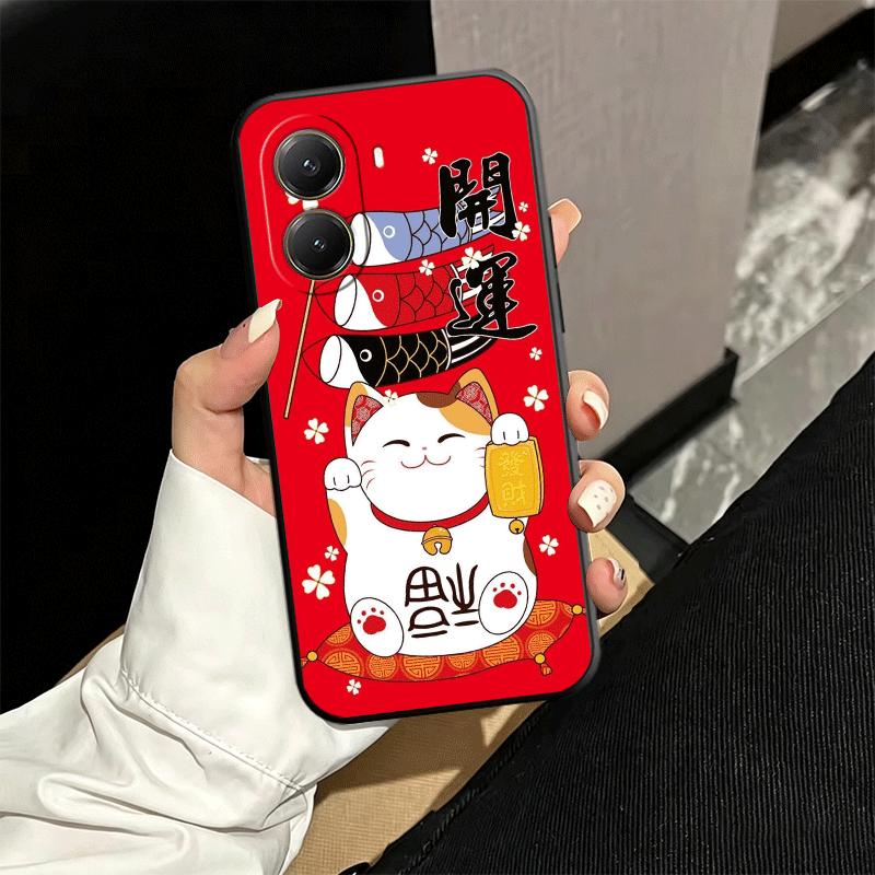 

Lucky Cat Maneki Neko Japanese Soft Phone Case for Xiaomi Poco X5 X6 X7 X8 Pro Max X3 F7 F8 Ultra M8 M7 M6 M5 Redmi 15 15C 14C 1 Xiaomi Poco X5