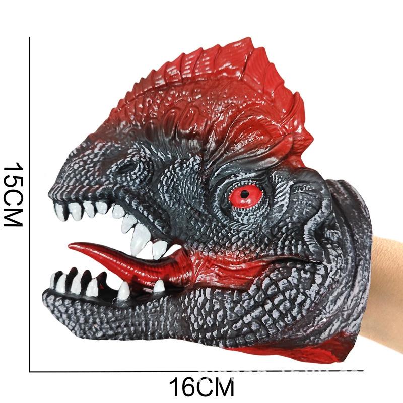 Dinosaur Puppet Realistic Dinosaur Head Hand Puppets Toy Flexible Rubber Hand Puppet Soft Dinosaur Toys For Kids