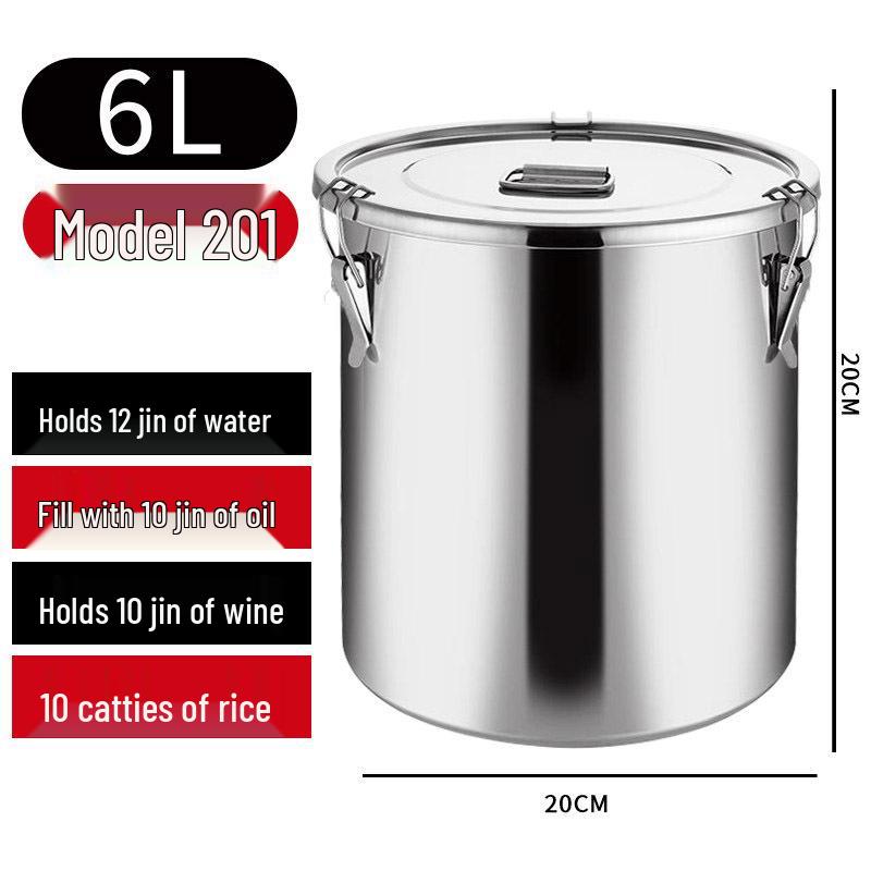 Barril Sellado Multiusos de Acero Inoxidable 304 para Almacenamiento de Vino, Té, Leche, Fermentación, Aceite o Arroz