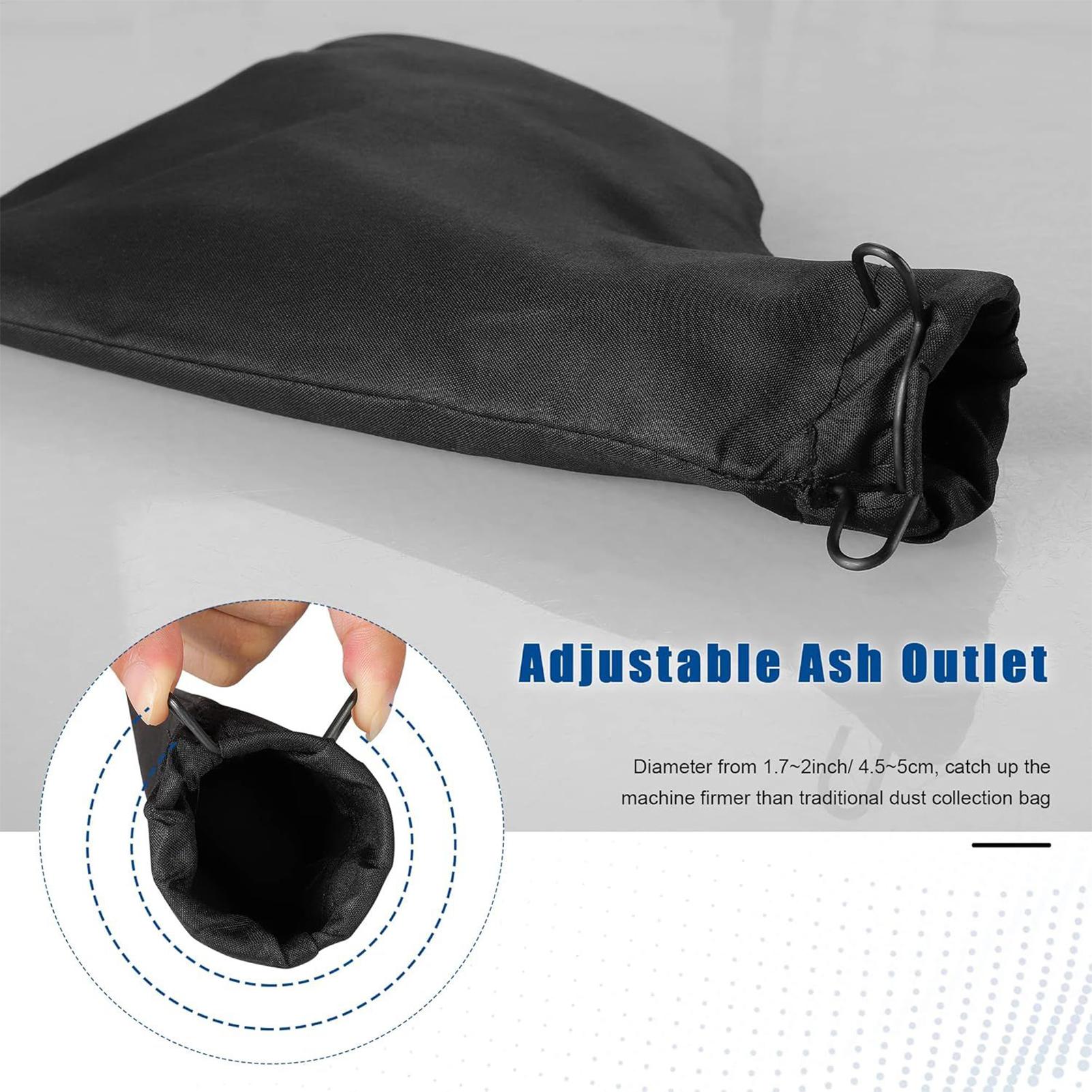 Miter Saw Dust Collector Dust Connector Bag Adjustable Attachment Connector Cover Black for Polisher Cutting Machine Saw Miter