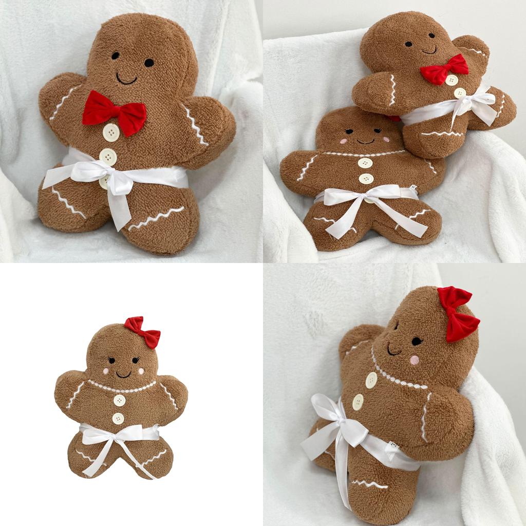 Lebkuchen Junge Mädchen Weihnachten Dekorative Plüschkissen Weiches Und Kuscheliges Stofftier