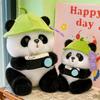 Lotus Leaf Hat Camera Panda Plush Toy Cartoon Stuffed Doll Decoration Gift Kids