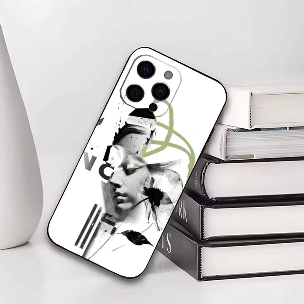 

Korean Ins Cute Star Wings Phone Case For iPhone17,16,15,14,13,12,11 Plus,Pro Soft Silicone Black Cover iPhone16se4