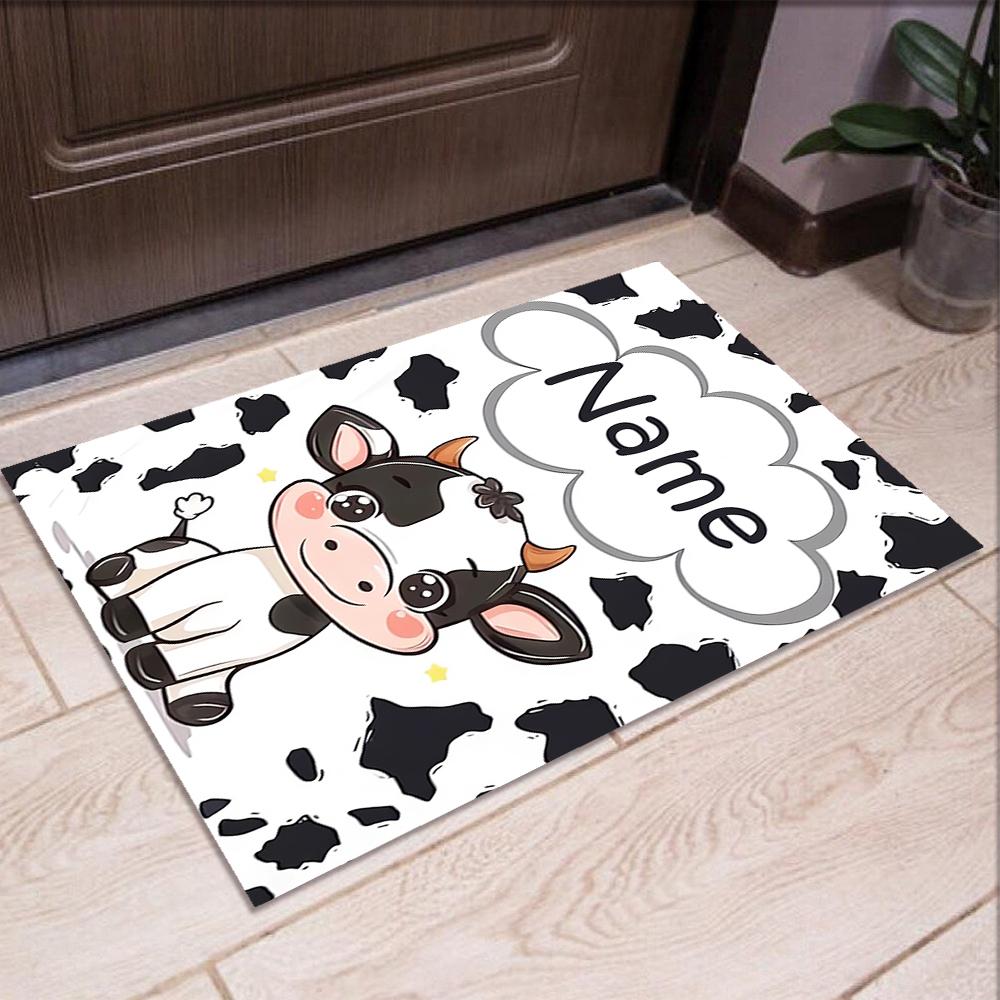 Tappeto Personalizzato con Stampa Mucca, Tappeto per Sedia da Ufficio Soggiorno Camera da Letto Cucina Decorazioni Regali.
