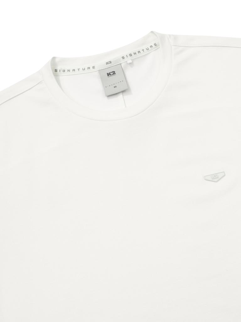 K2 Signature Silky Short Sleeve Round Neck T-Shirt W_Ivory