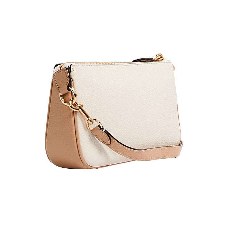 Coach Nolita 19 Versatile Minimalist Chic Color Block Leather Mahjong Bag Handbag Clutch Underarm Bag Small Women Handbags Off-white C2238-IMCAH
