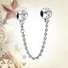 Sparkling Safety Chain Collection Charm Bead Charms Triple Clear Stone Safety Chain Safety Chain Clip Compatible With Authentic Bracelets Do It Yourse