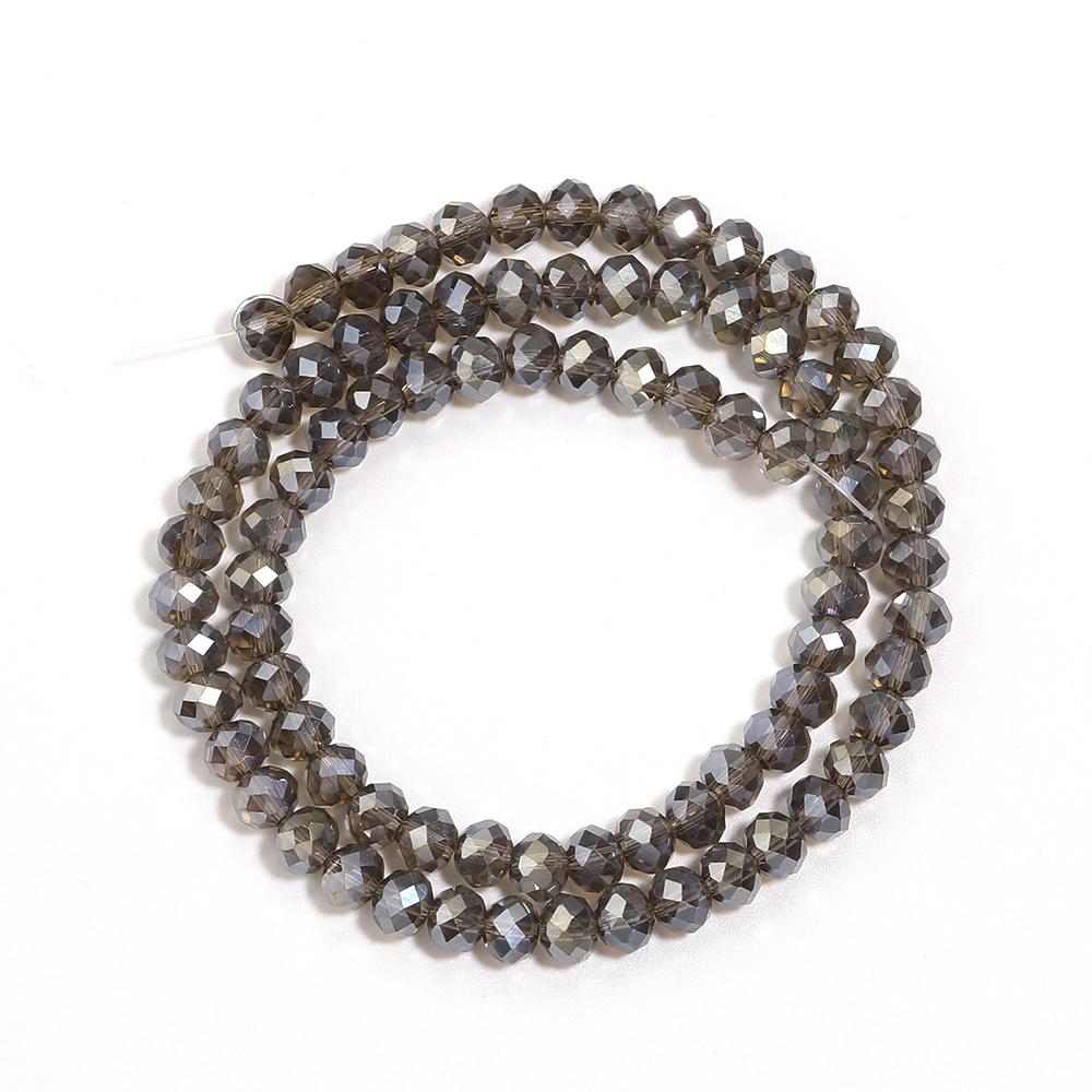 1 Strand 3/4/6/8/10mm Faceted Crystal Beads Brown Glass Loose Spacer Beads For Jewelry Making DIY Necklace Bracelets Accessories