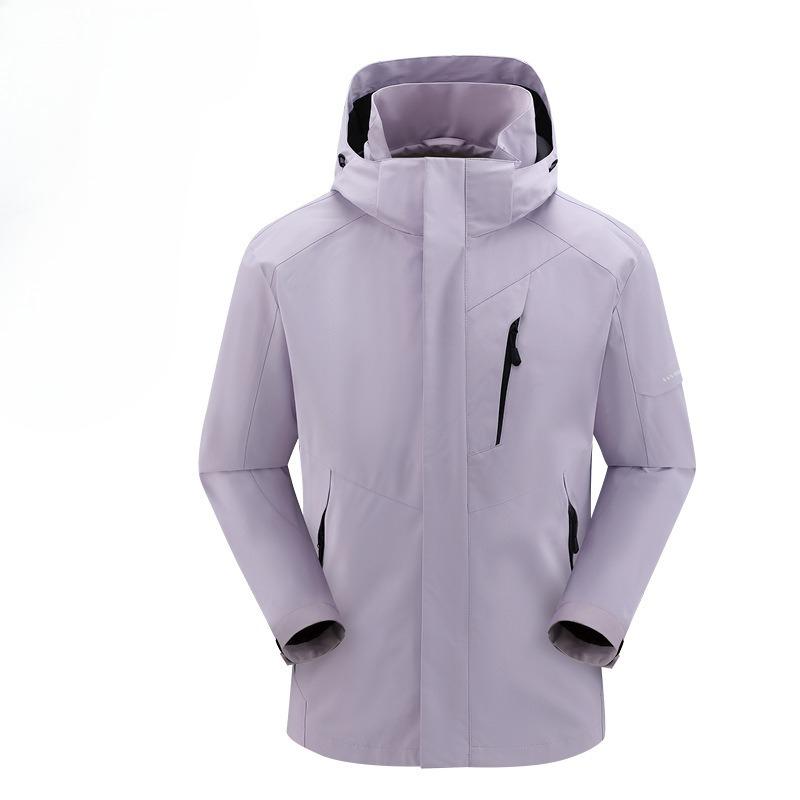 Outdoor Activity Active Three-in-one Down Jacket Removable Winter Wind Shield Water Resistant Men and Womens Same Jacket
