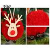 Winter Wonderland Party Supplies Christmas Felt Elk Hanging Ornaments, Cute Fuzzy Pom Reindeer Unique Ornaments for Door Handles Pendant, Holiday