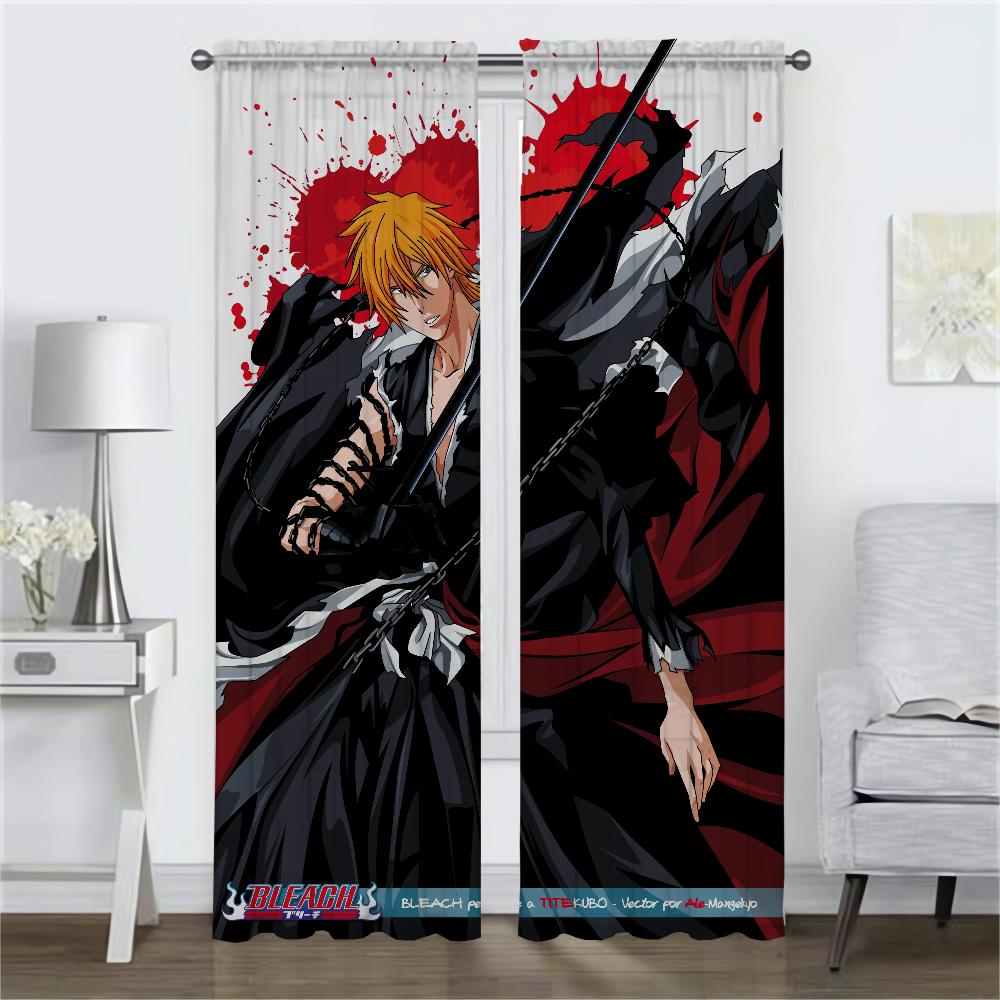 BleachS Curtains for Living Room Curtain for Room 2 Panel Halloween Decoration Shades Partition Home Interior Curtains Kitchen