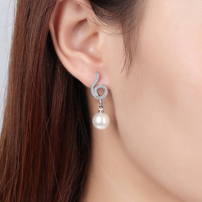 Lindon Ohrringe aus Zirkon-Kupferlegierung, Tropfenohrringe für Frauen, Hochzeit, Party, Geschenke