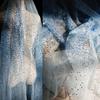 100/300/500x160cm Starlight Gradient Sequins Fabric Mesh Gauze Stage Dress Performance Dress Evening Wedding Dress Beaded Fabric