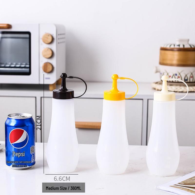 Household Squeeze Oil Bottle - Pointed Mouth for Kitchen Seasoning, Tomato Jam, Salad, or Commercial Use.