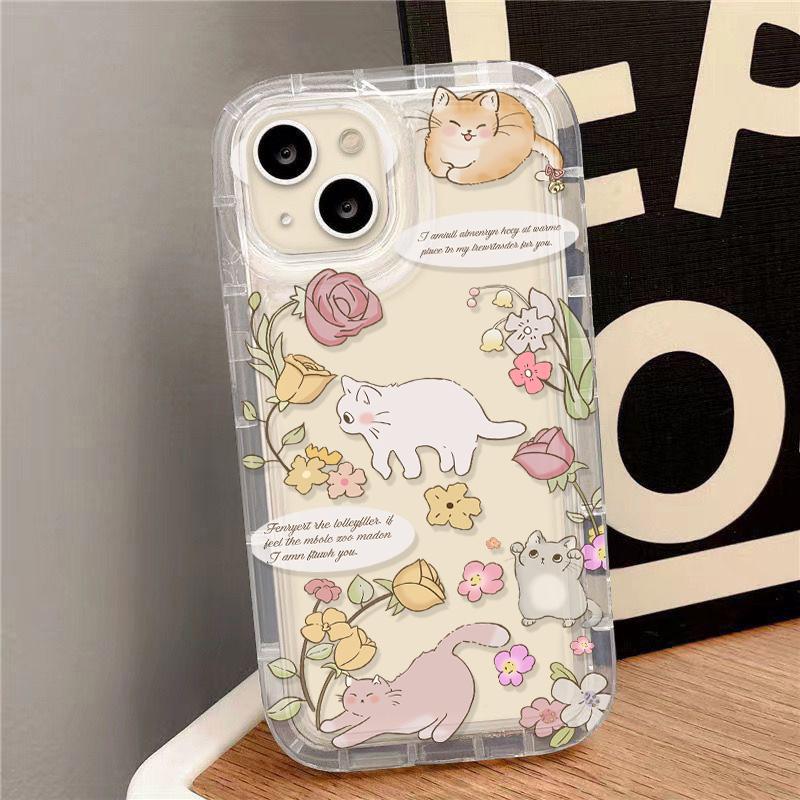 Flower Phone Case For iPhone 13 Case iPhone 11 15 12 16 14 Pro Max XS XR X 7 8 16 Plus SE Aesthetic Floral Cute Cover Cases