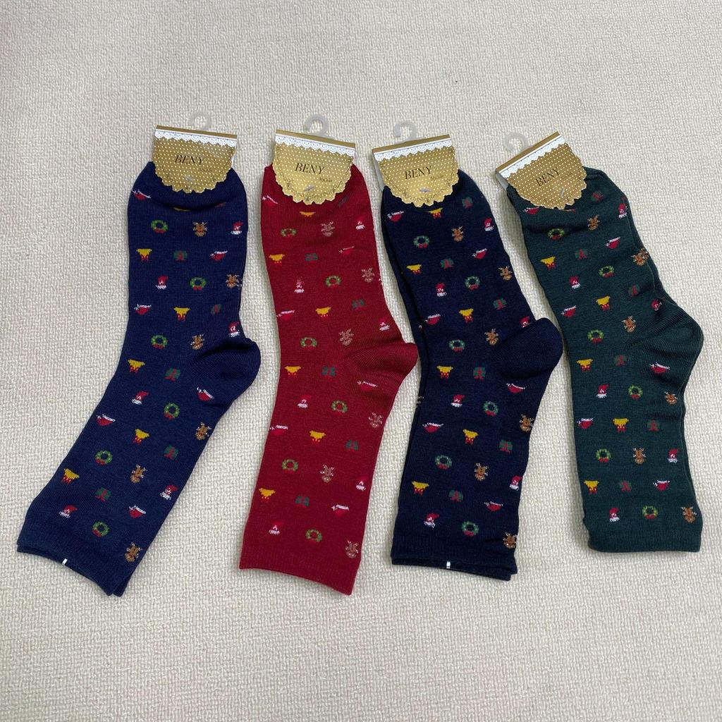 Autumn/Winter Mid-Tube Cartoon Christmas Stockings for Men and Women