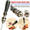 Handbohrer Großschlüssel Handbohrer MIT/OHNE 5 Bohrer Einfacher Handbohrer Spannbereich 0,6-6mm Hand-Spiralbohrer DIY-Werkzeuge