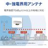 SUN (Sandenshi) Digital Terrestrial UHF Antenna, Indoor/Outdoor Use, Built-in Booster, High-End Model, White, SDA-5-2-S, 75 x 275 x 125 mm