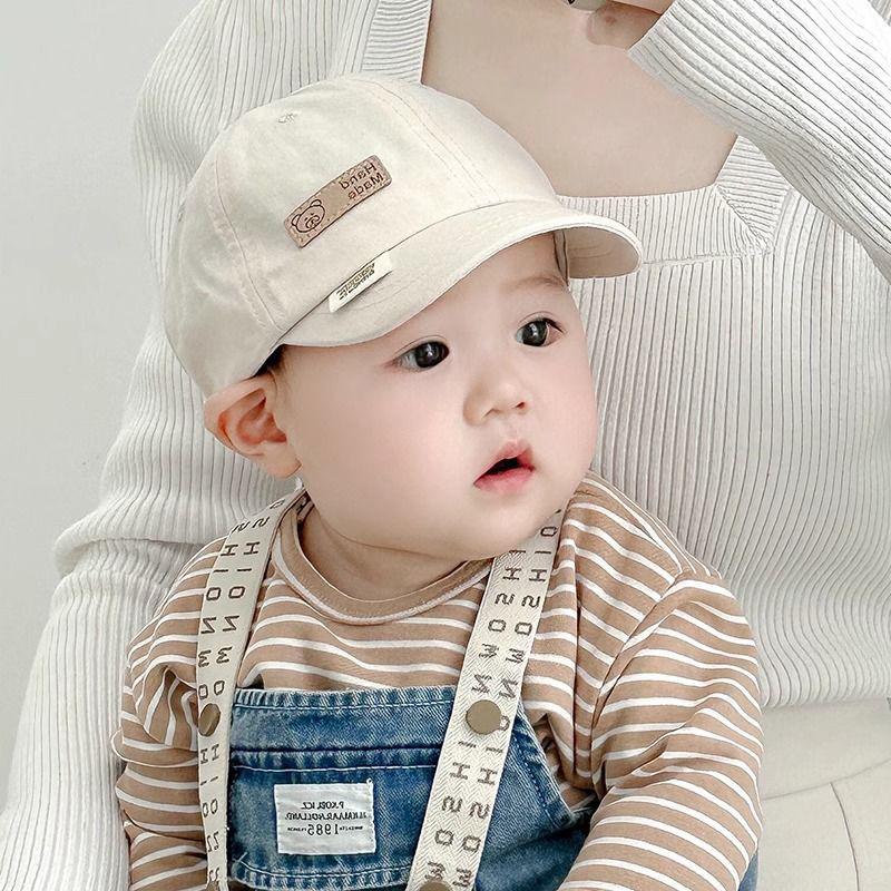 Solid Color Baby Baseball Cap Short Brim Baby Boys Girls Sun Hat Summer Adjustable Infant Toddler Duck Tongue Cap