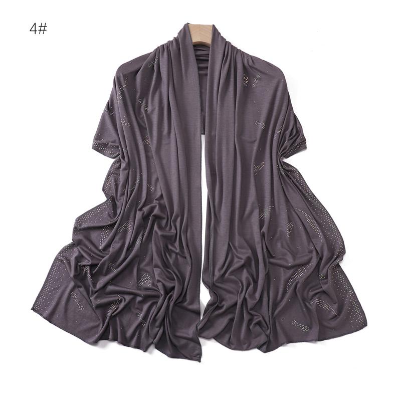 Muslim Solid Jersey Hijab Scarf for Women Cotton Square Head Wrap Scarves Jersey Hijabs Islamic Turban Headband Shawl Scarves