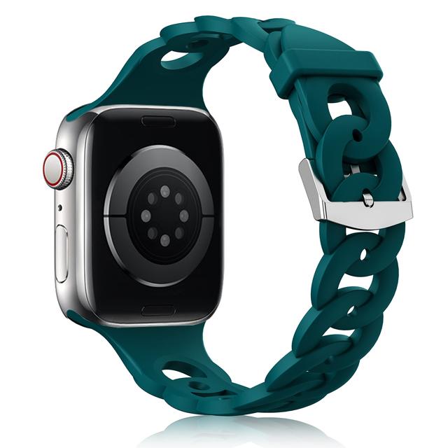 Silikonarmband für Apple Watch Band 45mm 44mm 40mm 41mm 42mm 49mm atmungsaktives Armband correa iWatch Ultra Serie 8 7 6 5 4 SE