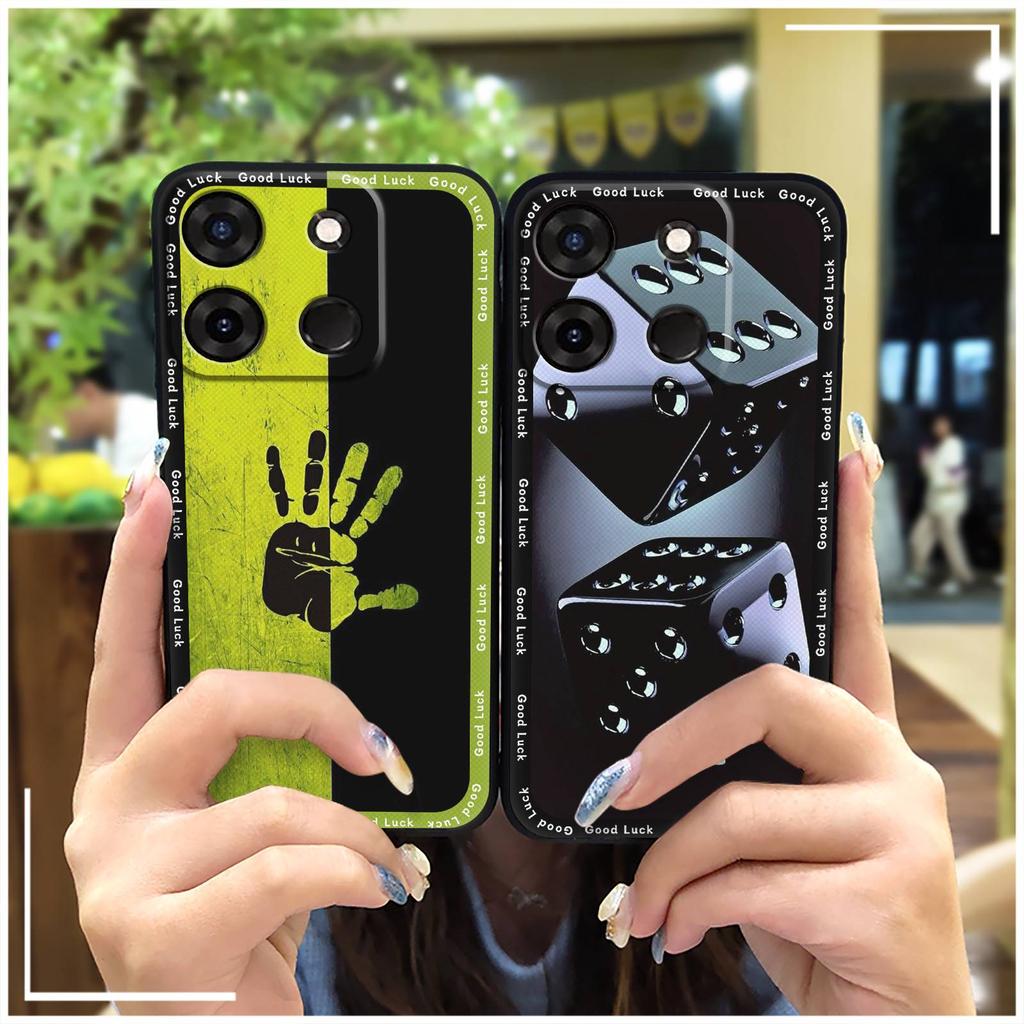 Dirt-resistant Back Cover Phone Case For Infinix X6515/Smart7 Global/Tecno POP7 Fashion Design Soft Case Silicone Cute