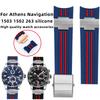 Per Athens Diving Navigation Series 1503 1502 263 Orologio con cinturino in silicone di alta qualità e accessori per bracciale 22mm