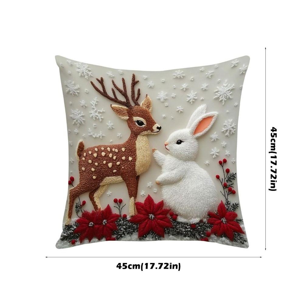 45x45cm Throw Cushion Cover Linen Pillow Case New Christmas Pillow Cover  Living Room