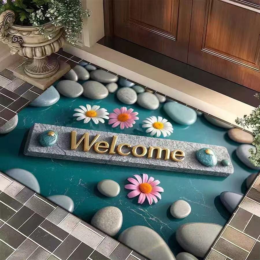 Diatomaceous Earth Water-Absorbent Non-Slip Doormat - American Small Stone Design for Entryways