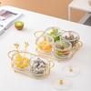 Xiyao Glas Unterteilte Süßigkeiten- und Trockenfrüchteplatte