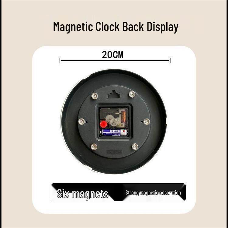 Silent 3D Clock: Magnetic Refrigerator Sticker - Creative Home Decor