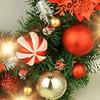 Christmas Door Wreath 16 Inch Ball Flowers Wreath Decoration Artificial Holiday Garland For Fireplace Mantle Porch Window Door