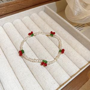 Xiaohongshu same high-end crystal beaded bracelet street stall economy ins fresh niche bracelet jewelry fashion