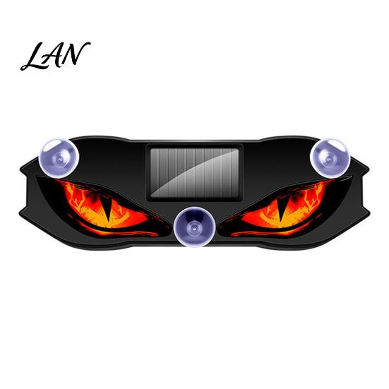 Solar Car Led Light Strip Devil Eyes for Windshield, Window Warning Sign with Three Smart Modes, Universal Lighting Kit LED Digital Panel, Suction Cup
