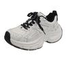European muffin sole dad shoes women's 2025 spring new versatile casual thick sole height increase ultra-light sports little white shoes