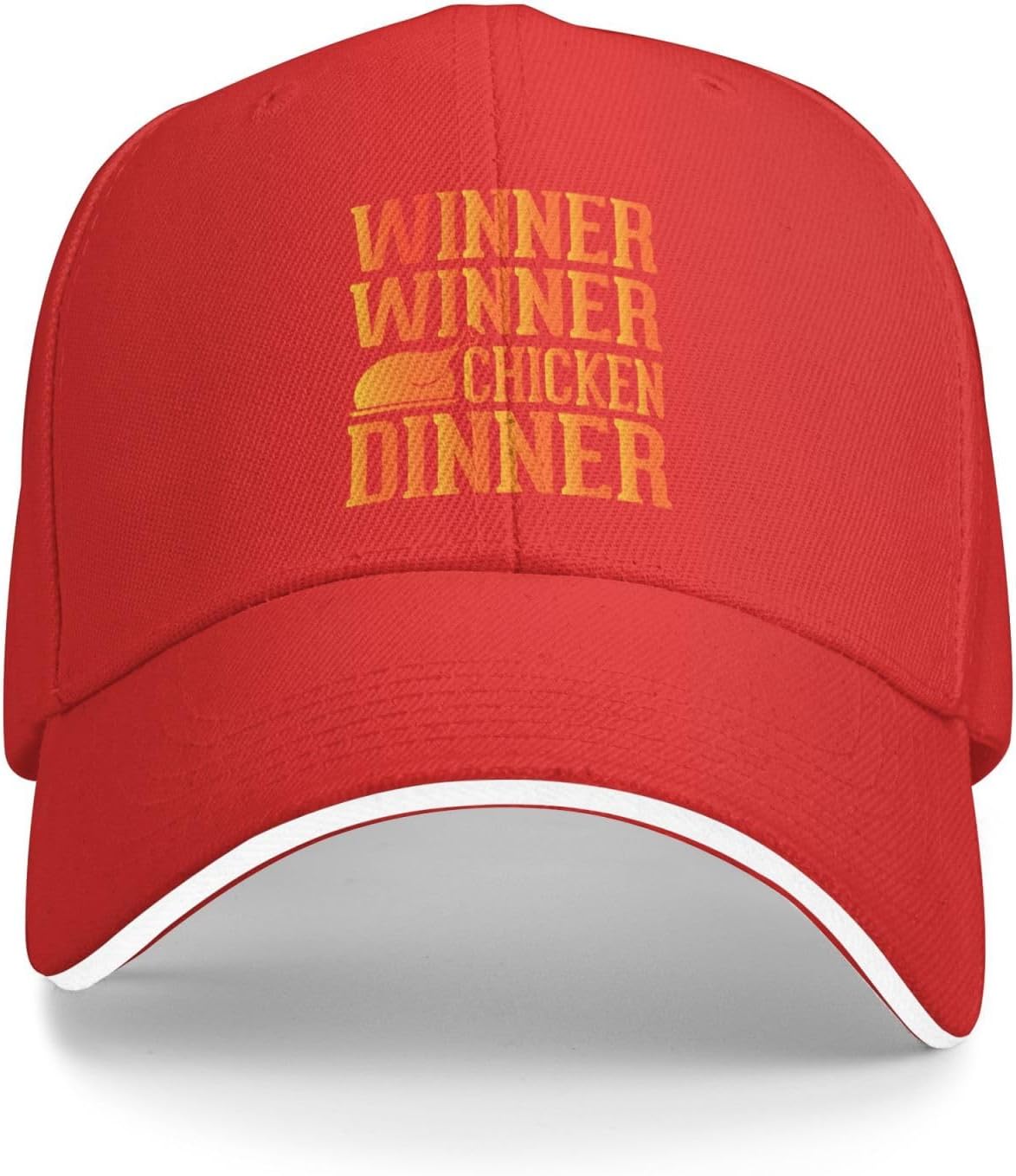 Winner Winner Chicken Dinner Baseball Cap Polyester Adjustable Gaming Visor for Men Women One Size