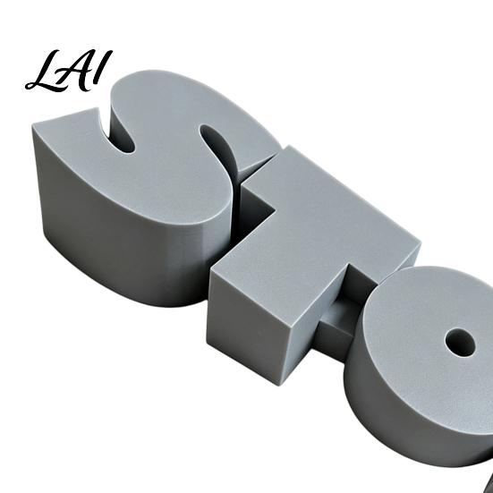 Decorative Office Desk Decor 3D Printed Door Stopper for Bottom of Door STOP Letter Non-Slip Stop Heavy Duty Floor Holder Wedge Home Office Doorstop