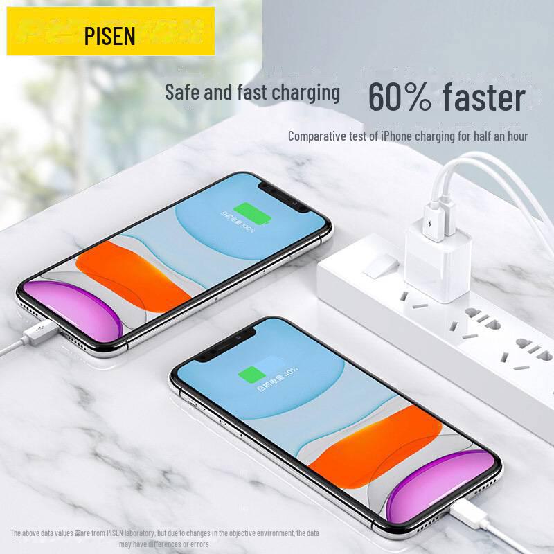 PISEN 2A Dual USB Fast Charger for Apple & Huawei