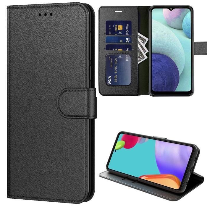 Coque pour Samsung A52 5G (6,5") - PROSHOP - Effet Cuir - Fermeture Magnétique - Noir